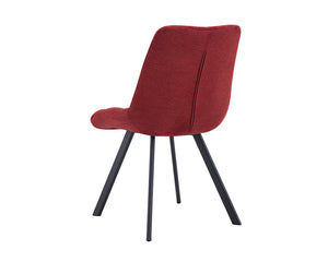 Chaise de salle à manger moderne couleur rouge vibrante - Rousseau - Souffle d'intérieur