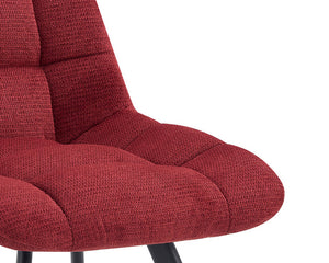 Chaise de salle à manger moderne couleur rouge vibrante - Rousseau - Souffle d'intérieur