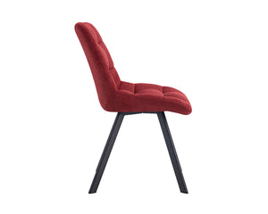 Chaise de salle à manger moderne couleur rouge vibrante - Rousseau - Souffle d'intérieur