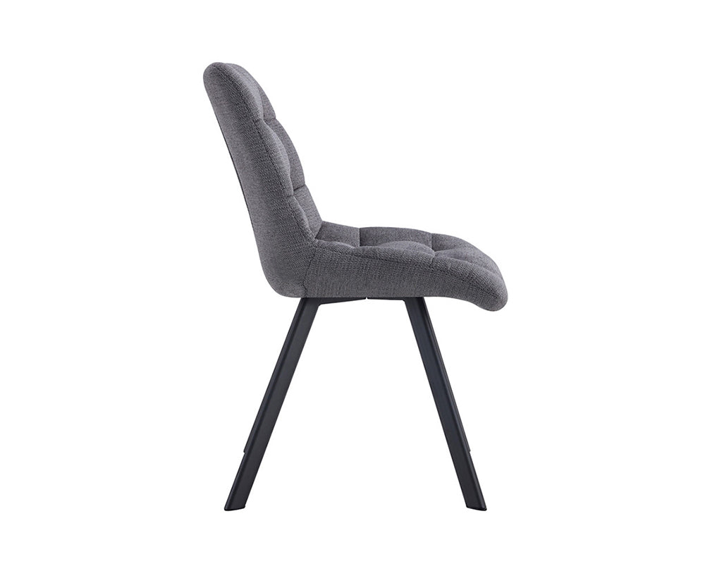 Chaise design pour salle à manger gris foncé haut de gamme - Rousseau - Souffle d'intérieur