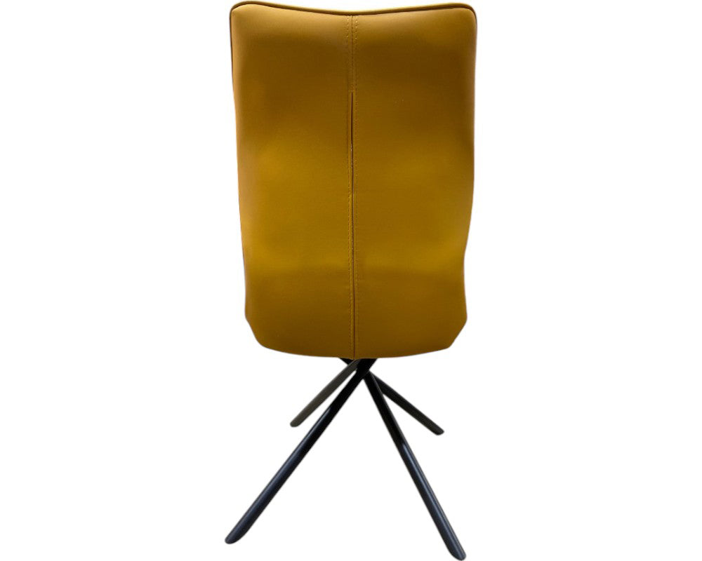 Chaise jaune moutarde de salle à manger moderne - Souffle d'intérieur