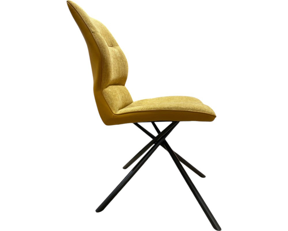 Chaise jaune moutarde de salle à manger moderne - Souffle d'intérieur