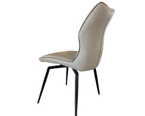 Chaise pivotante en simili cuir beige de salle a manger - tablacasa - Souffle d'intérieur