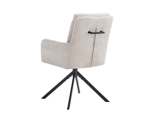 Chaise pivotante sans roulette beige - Rousseau Furniture - Souffle d'Intérieur