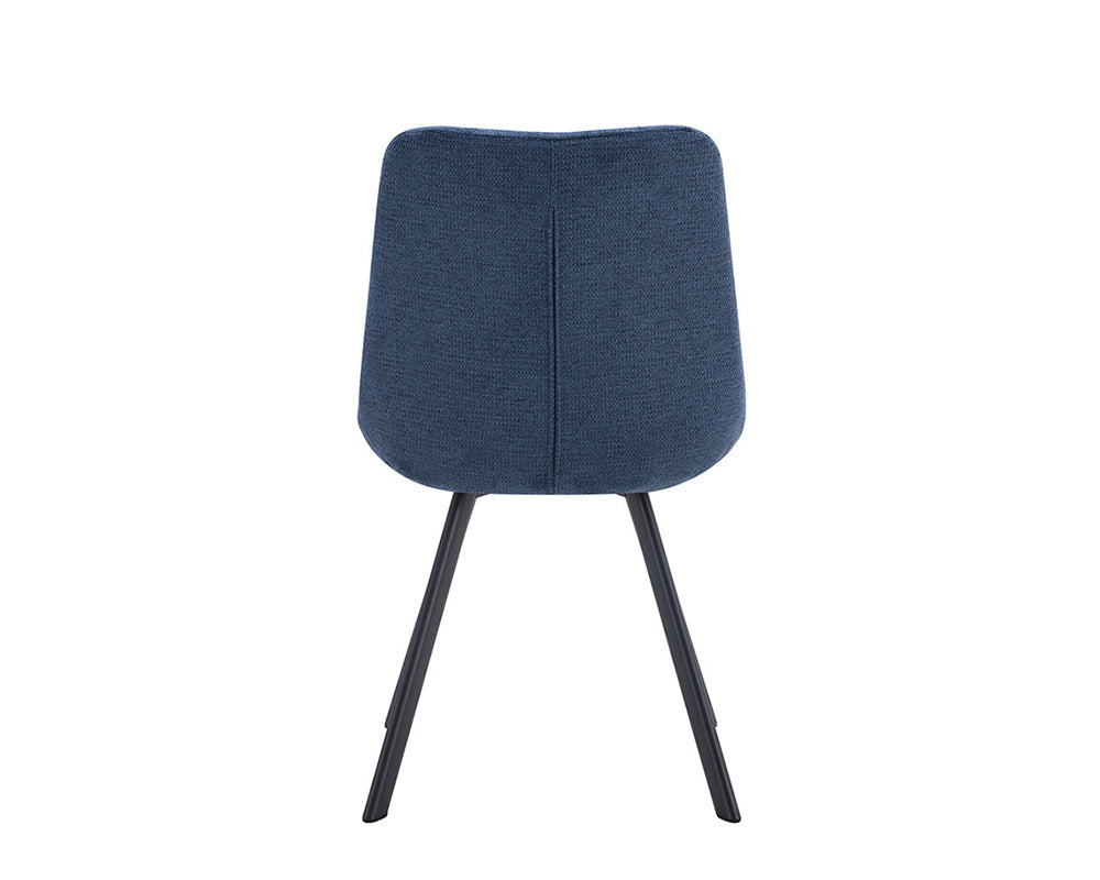 Chaise pour salle à manger dossier confortable couleur bleu - Rousseau - Souffle d'intérieur