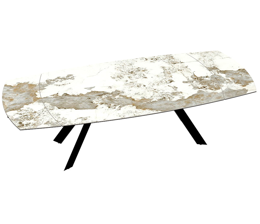 Table extensible céramique marbre 190x120cm (270cm ouverte) - Missy