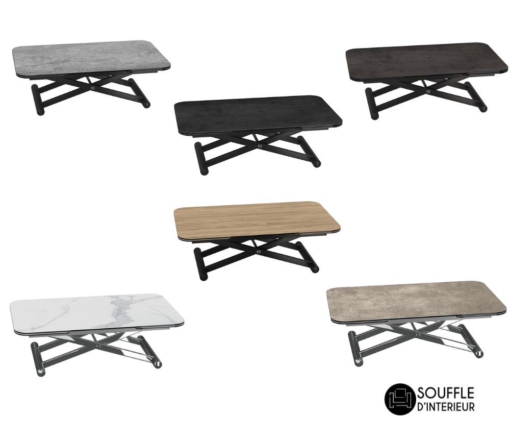 table basse relevable et extensible en céramique - Akante - Souffle d'intérieur