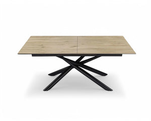 Table céramique bois extensible avec rallonges rectangulaire - Lievens - Akante - Souffle d'intérieur