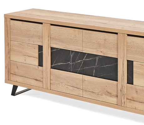 Buffet bois enfilade contemporain design effet bois massif - Souffle d'intérieur