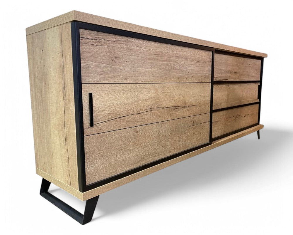 Buffet de salle à manger bois massif contemporain design - Souffle d'intérieur