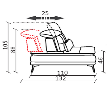 dimensions d'un grand canapé d'angle beige modulable et original haut de gamme en tissu - Souffle d'intérieur