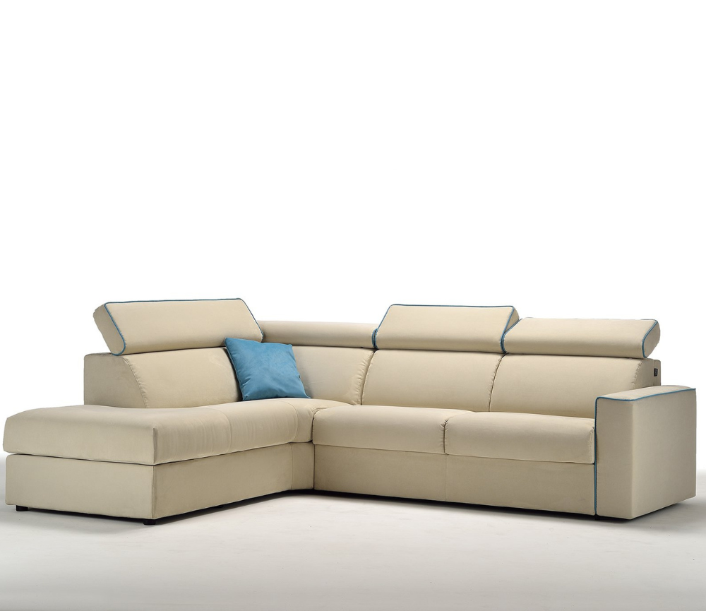 Canapé d'angle convertible beige rapido couchage quotidien - Souffle d'intérieur