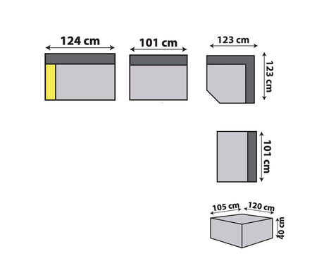 Canapé d'angle modulable en tissu - Souffle d'intérieur