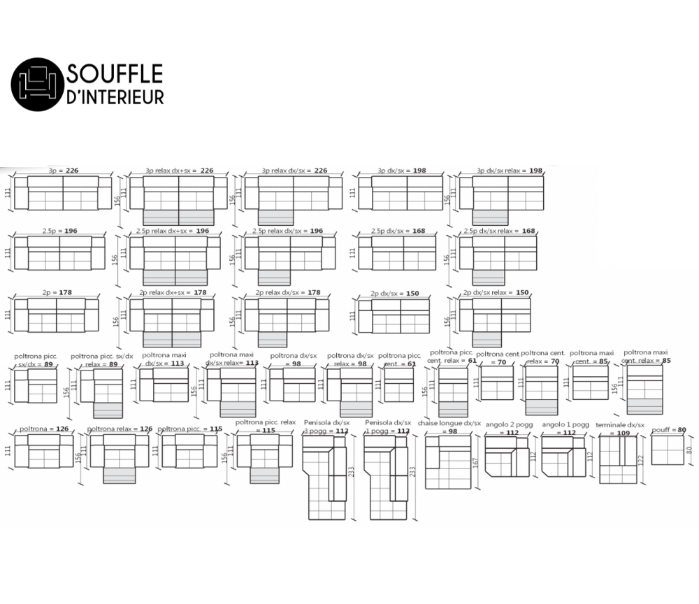 Canapé d'angle relaxation électrique en cuir gris 5 places - Souffle d'intérieur