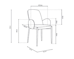 chaise fauteuil sable en tissu moderne - Souffle d'intérieur