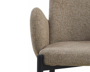 chaise fauteuil sable en tissu moderne - Souffle d'intérieur