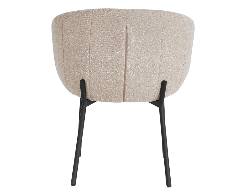 Fauteuil de table à manger chaise avec accoudoir beige - Sevillana