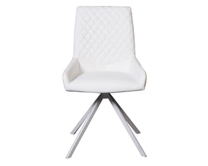 chaise en simili cuir blanc de salle a manger 