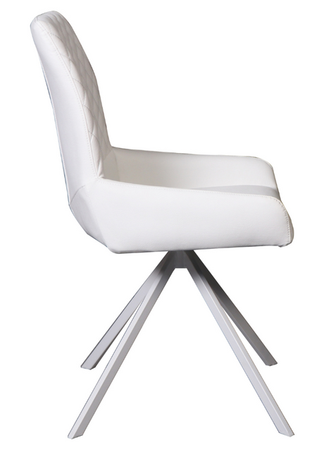 chaise en simili cuir blanc de salle a manger 