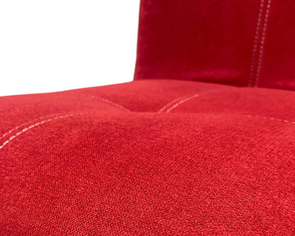 chaise de salle a manger rouge en tissu - Souffle d'intérieur