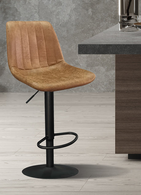 Chaise de bar tabouret cognac - Rousseau Furniture - Souffle d'Intérieur