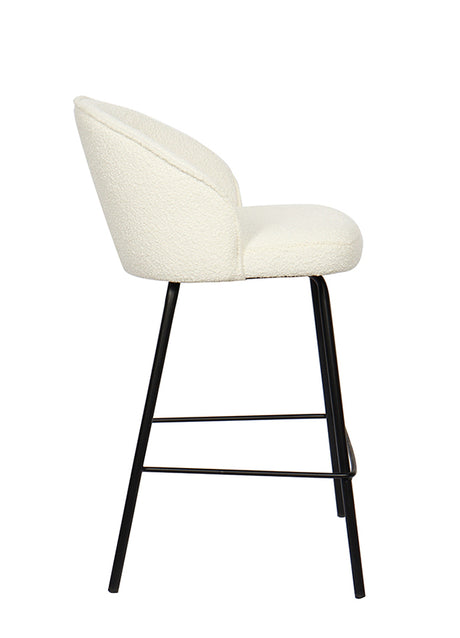 Chaise de comptoir confortable blanc - Rousseau Furniture - Souffle d'Intérieur