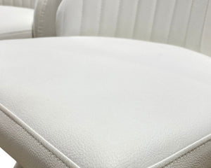 Chaise pivotante pieds métal design blanche - SOUFFLE D’INTÉRIEUR