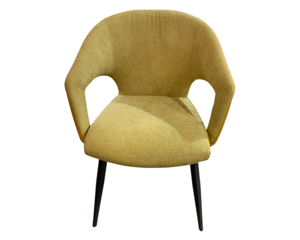 Chaise de salle a manger fauteuil de table jaune pivotante - Souffle d'intérieur - tablacasa