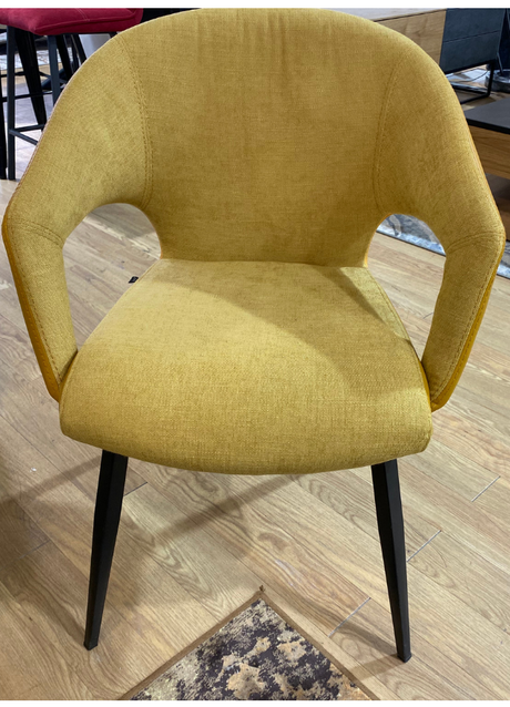 Chaise de salle a manger fauteuil de table jaune pivotante - Souffle d'intérieur - tablacasa