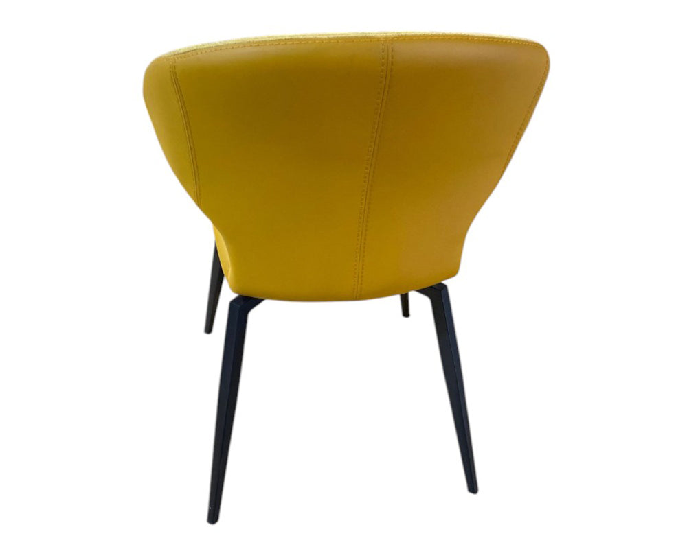 Chaise de salle a manger fauteuil de table jaune pivotante - Souffle d'intérieur - tablacasa