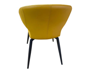 Chaise de salle a manger fauteuil de table jaune pivotante - Souffle d'intérieur - tablacasa