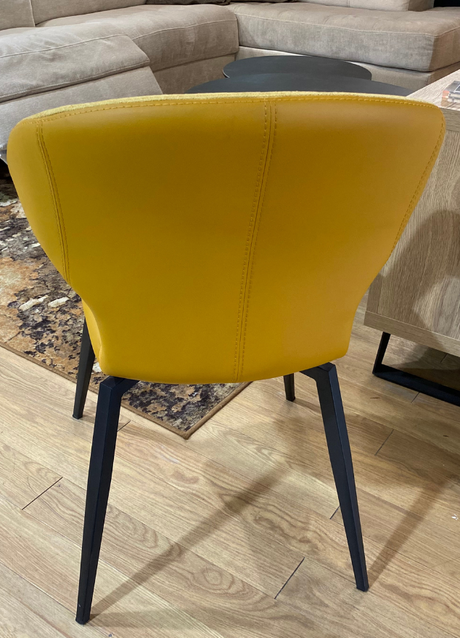 Chaise de salle a manger fauteuil de table jaune pivotante - Souffle d'intérieur - tablacasa