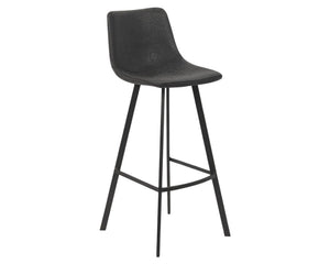 Tabouret de bar industriel gris foncé pieds metal - Souffle d'intérieur