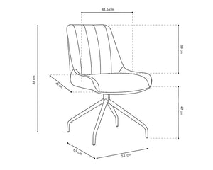 Chaise salle a manger pivotante brun clair - Rousseau Furniture - Souffle d'Intérieur