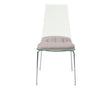 Chaise transparente design moderne assise beige - Souffle d'intérieur