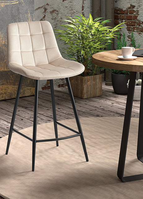 Chaises de bar avec 4 pieds beige - Rousseau Furniture - Souffle d'Intérieur