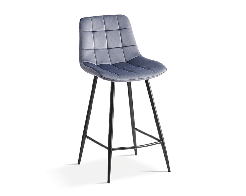 Chaises de bar avec 4 pieds gris foncé - Rousseau Furniture - Souffle d'Intérieur