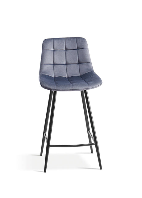 Chaises de bar avec 4 pieds gris foncé - Rousseau Furniture - Souffle d'Intérieur