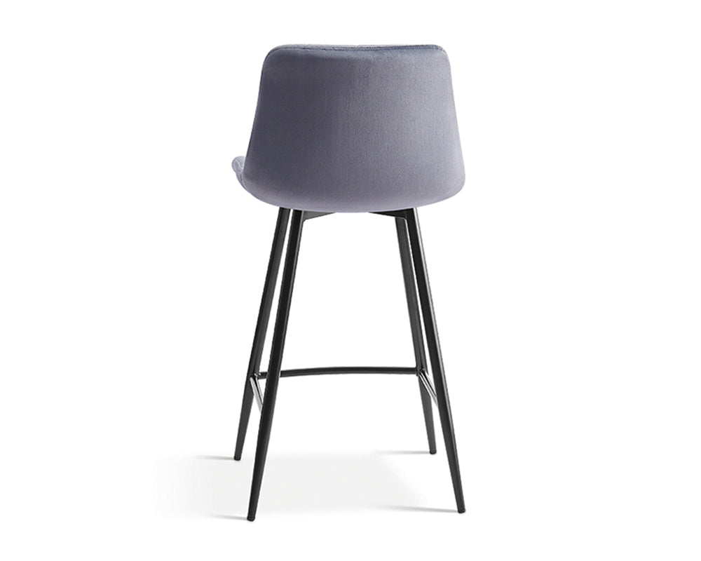 Chaises de bar avec 4 pieds gris foncé - Rousseau Furniture - Souffle d'Intérieur