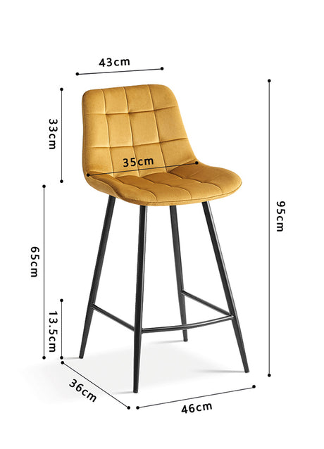 Chaises de bar avec 4 pieds or - Rousseau Furniture - Souffle d'Intérieur