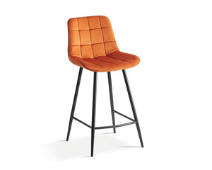 Chaises de bar avec 4 pieds orange - Rousseau Furniture - Souffle d'Intérieur