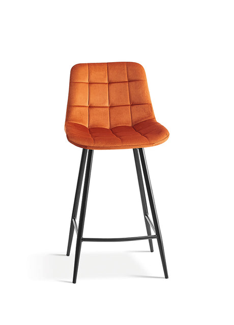 Chaises de bar avec 4 pieds orange - Rousseau Furniture - Souffle d'Intérieur