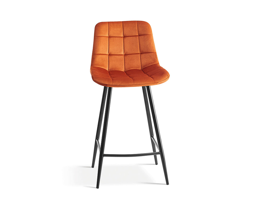 Chaises de bar avec 4 pieds orange - Rousseau Furniture - Souffle d'Intérieur