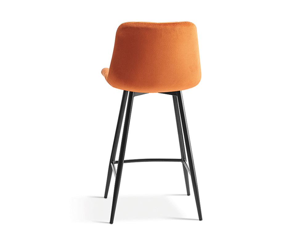 Chaises de bar avec 4 pieds orange - Rousseau Furniture - Souffle d'Intérieur