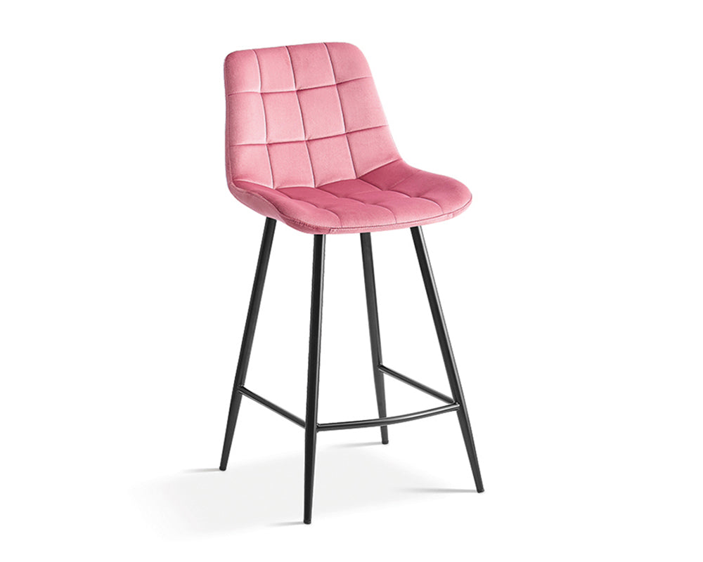 Chaises de bar avec 4 pieds rose - Rousseau Furniture - Souffle d'Intérieur