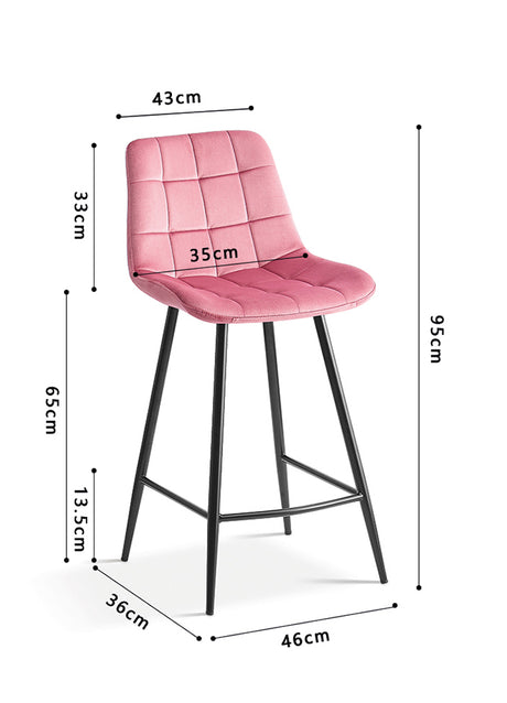 Chaises de bar avec 4 pieds rose - Rousseau Furniture - Souffle d'Intérieur