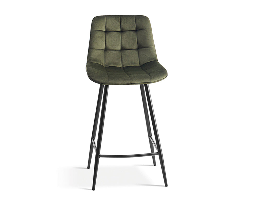 Chaises de bar avec 4 pieds vert - Rousseau Furniture - Souffle d'Intérieur