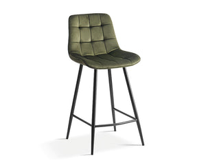 Chaises de bar avec 4 pieds vert - Rousseau Furniture - Souffle d'Intérieur