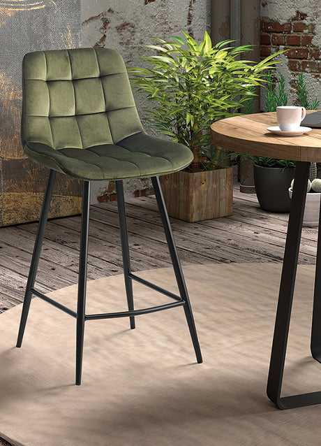 Chaises de bar avec 4 pieds vert - Rousseau Furniture - Souffle d'Intérieur