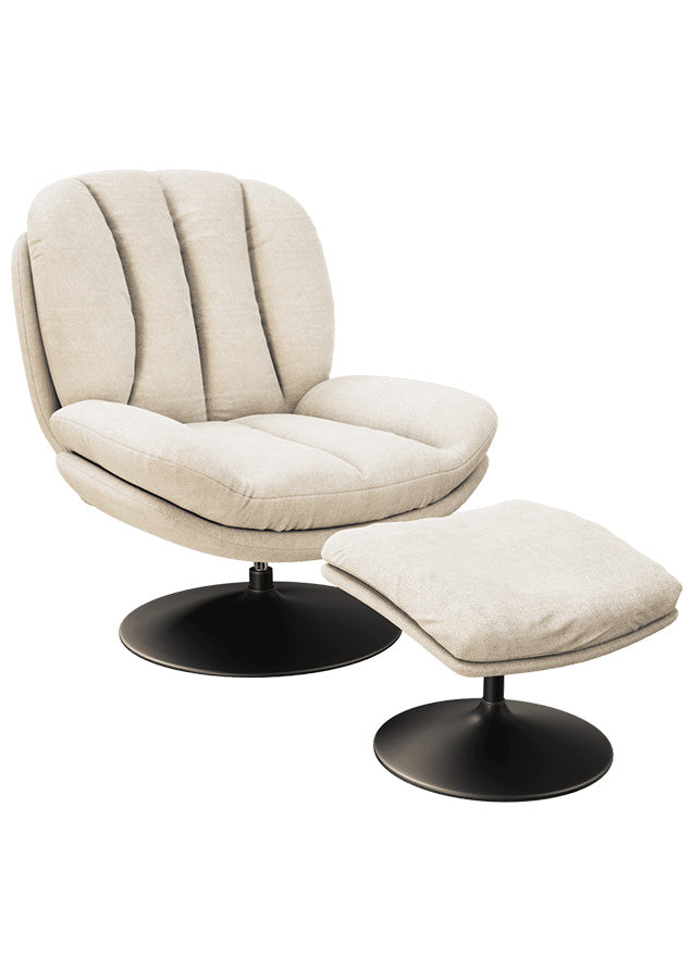 Fauteuil de salon confortable pivotant - Akante - Souffle d'intérieur